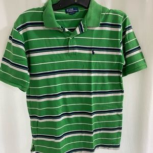 Youth Green/White/Blue Polo